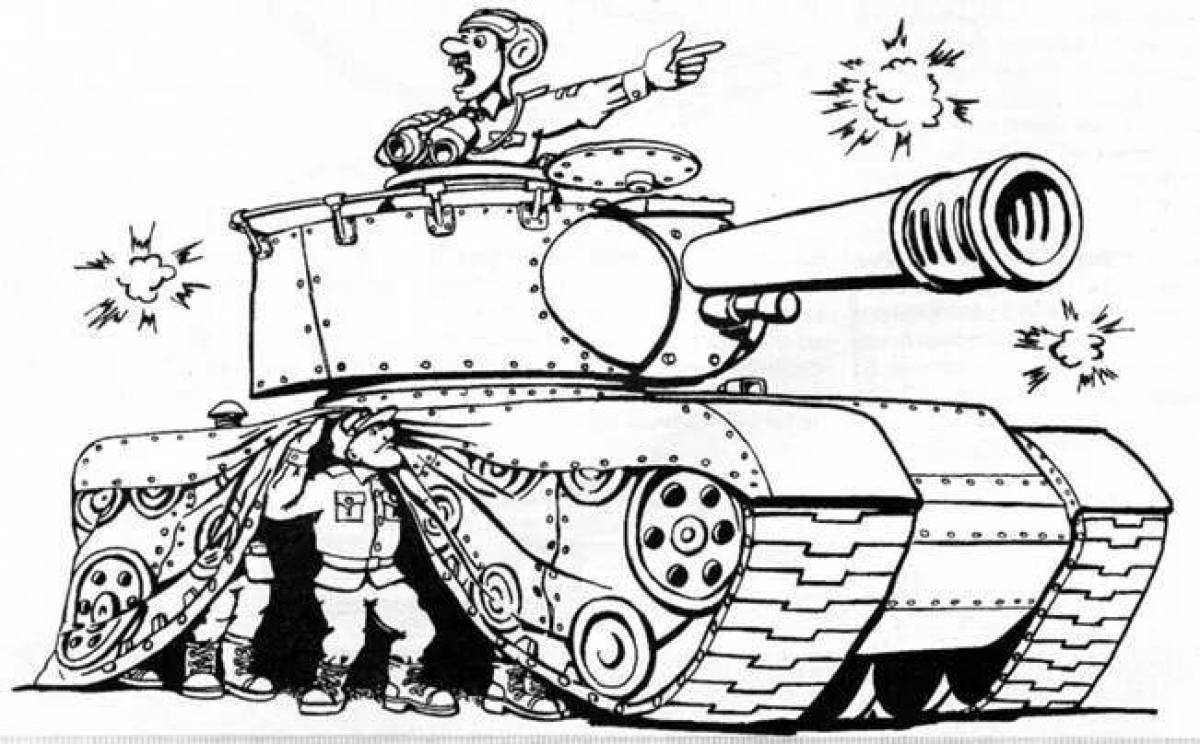 Exquisite tanker coloring book for kids
