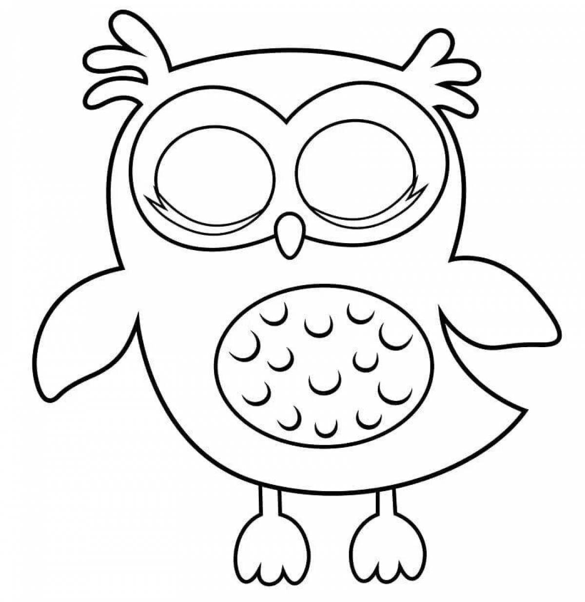 Hip-hop owlet coloring page
