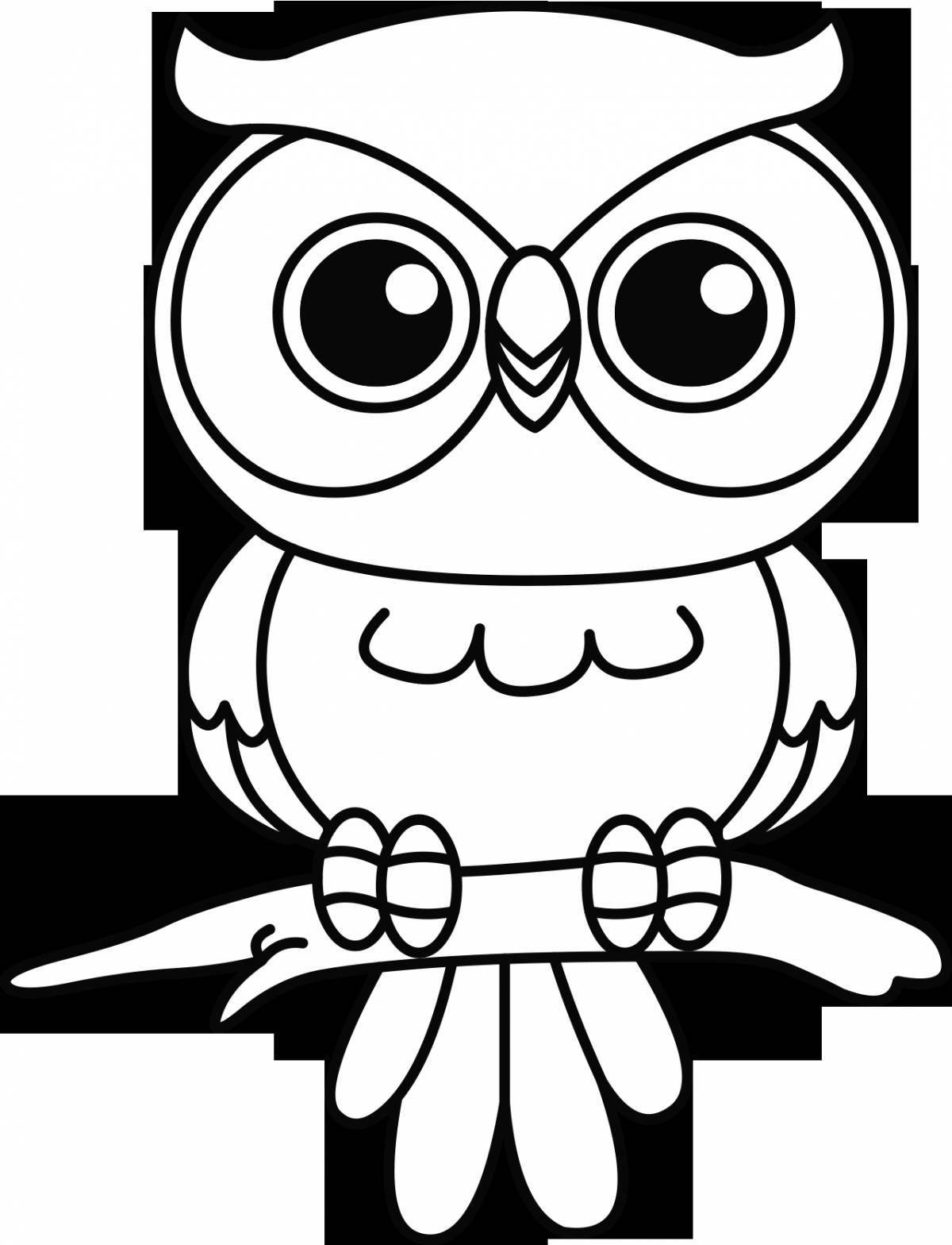 Playful hip hop owlet coloring page