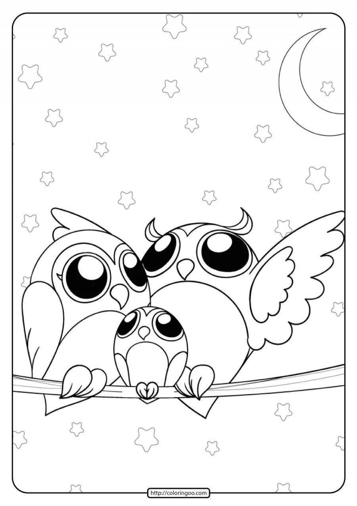 Amazing hip hop owlet coloring page