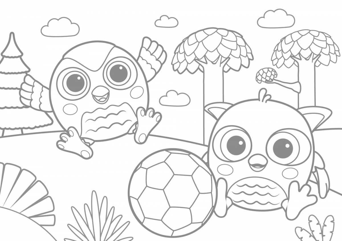 Fantastic owlet hip hop coloring page