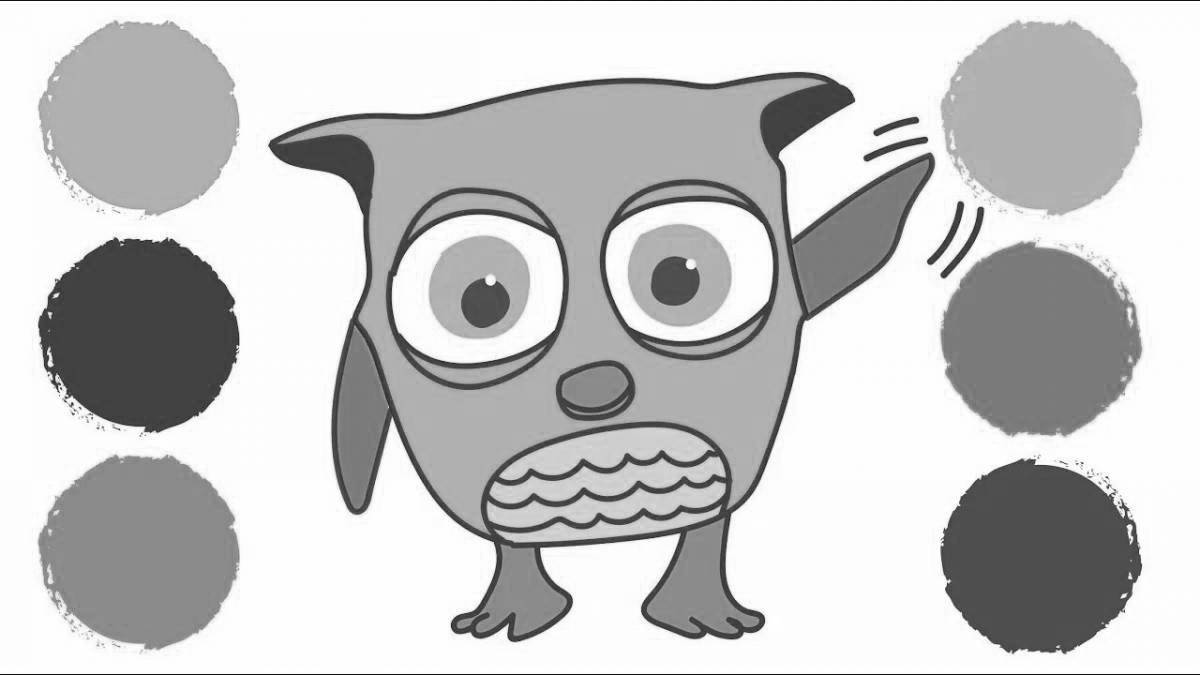 Beautiful hip hop owlet coloring page