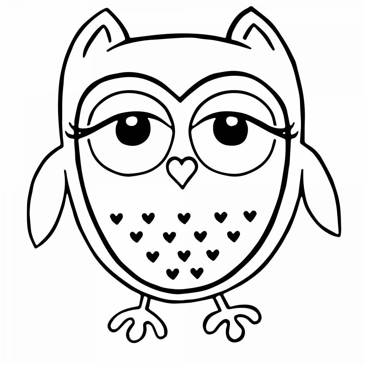 Colouring cool owlet hip hop