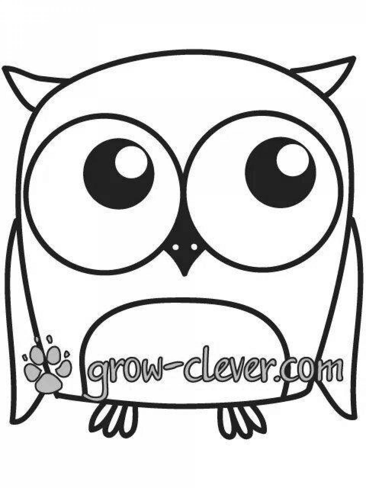 Funky owlet hip hop coloring page