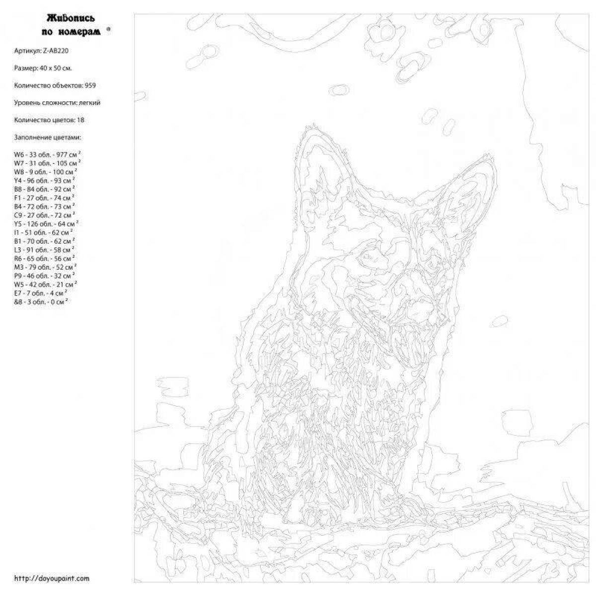 Fun dog coloring by numbers
