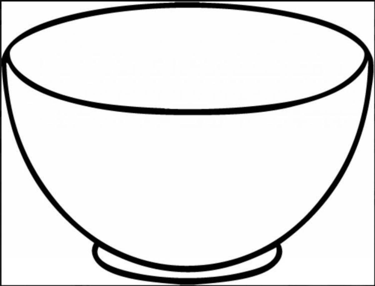 Gorgeous bowl coloring book for kids