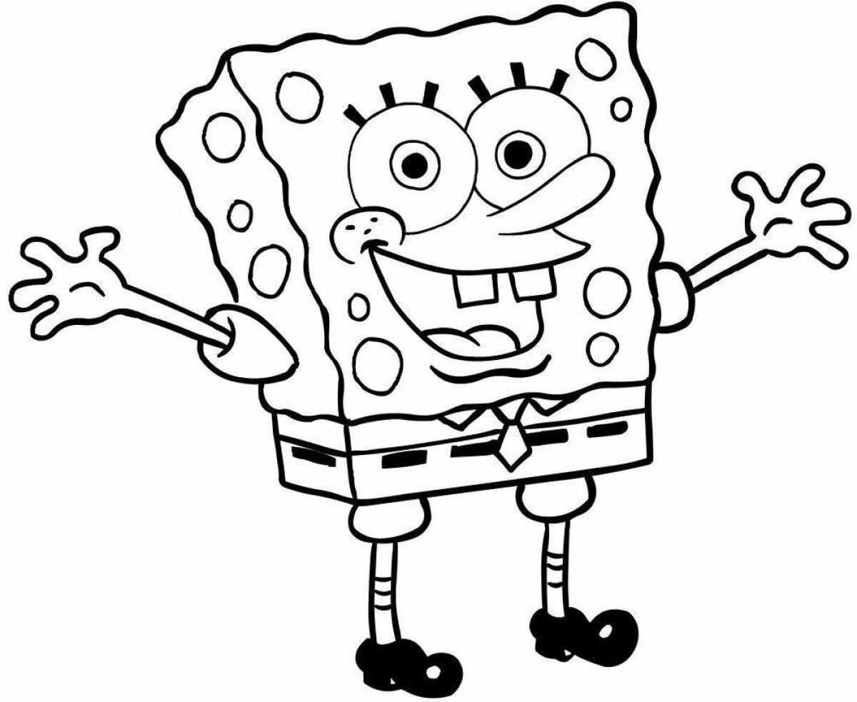 Spongebob colorful coloring by numbers