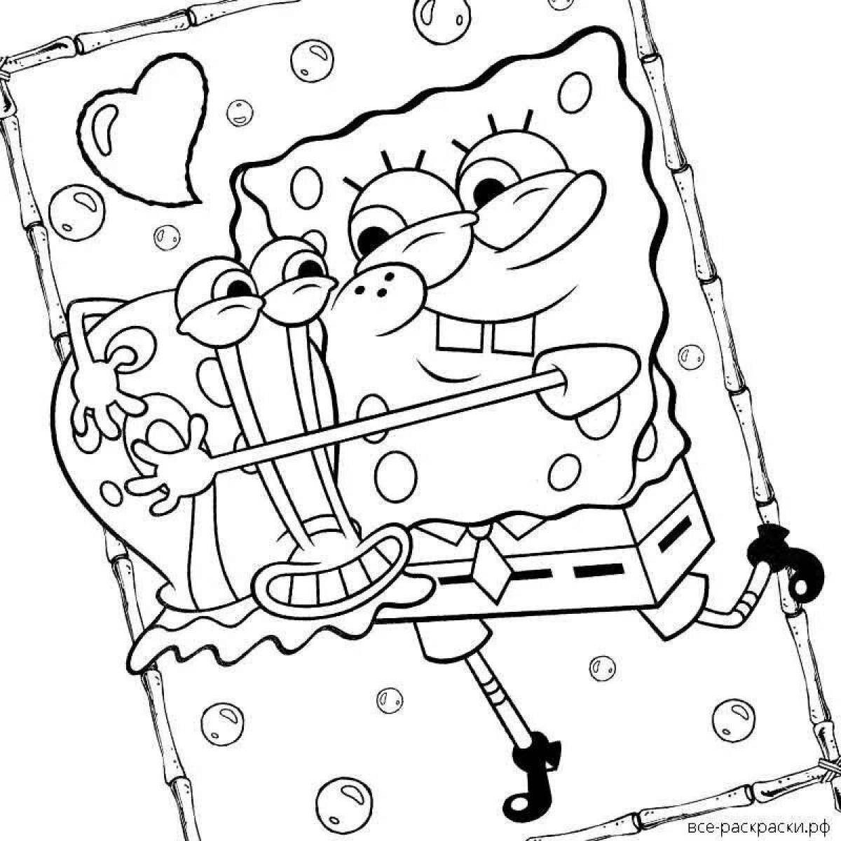 Spongebob fun coloring by numbers
