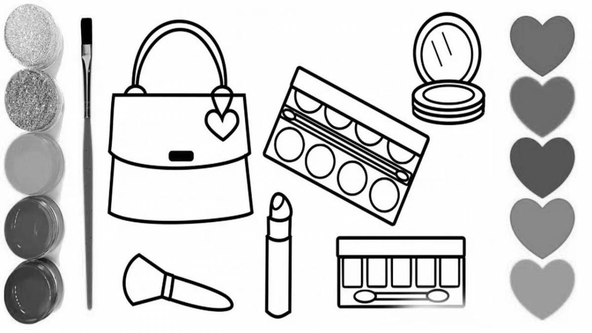 Coloring book enchanting cosmetics for children