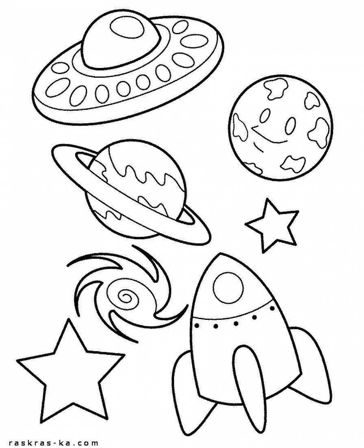 Fabulous coloring pages of space and planets for kids