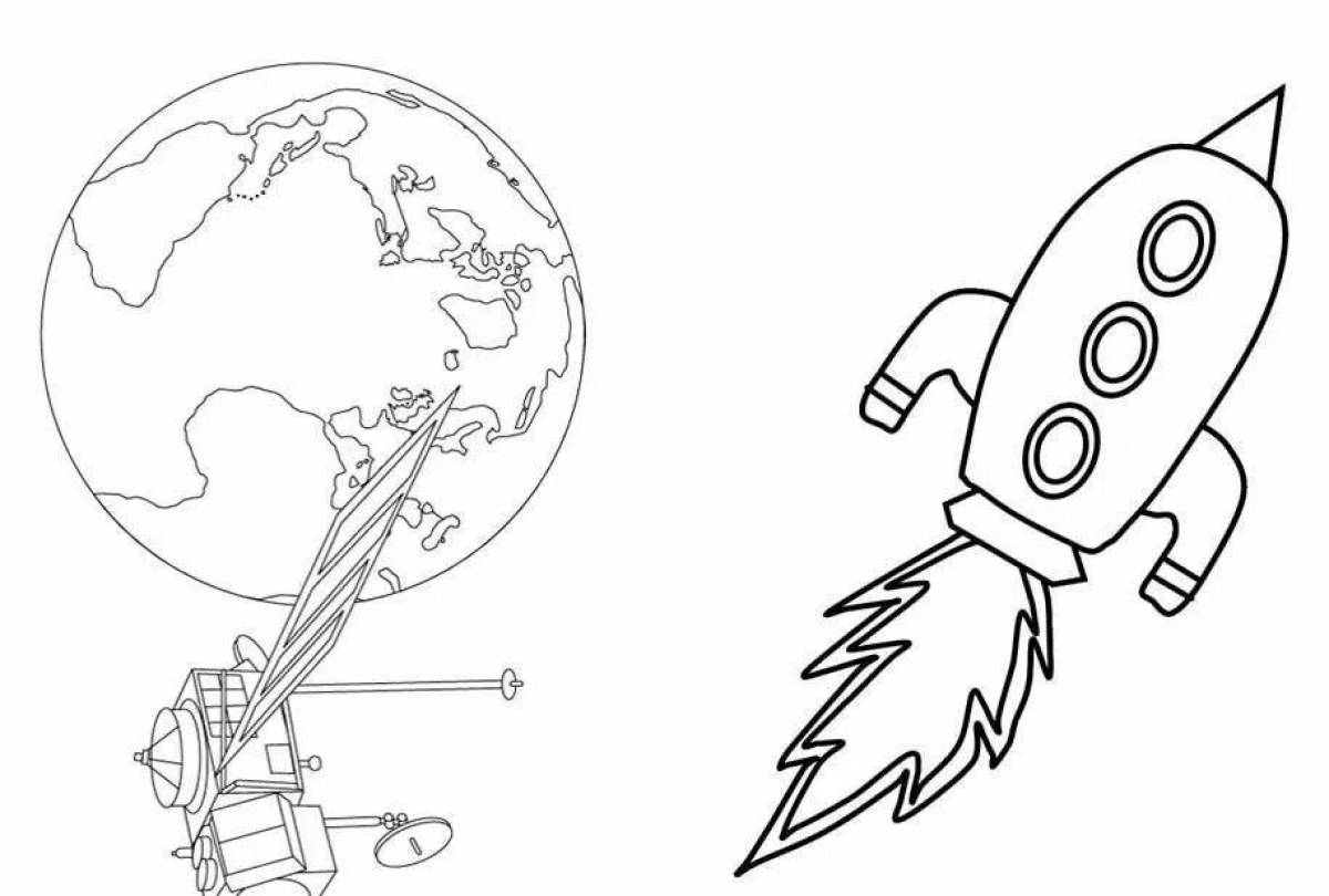 Amazing space and planet coloring pages for kids