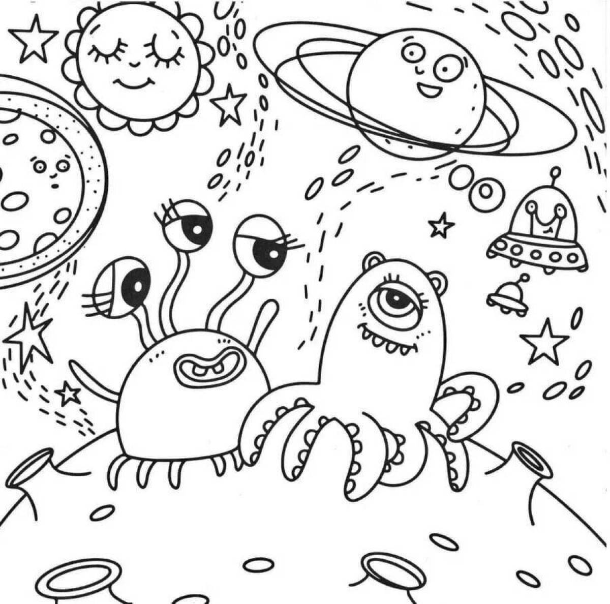 Awesome space and planet coloring pages for kids
