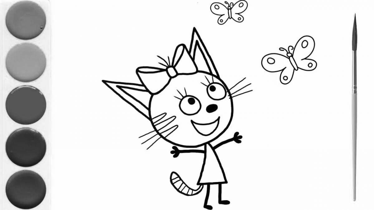 Резвящаяся карамель из мультфильма три кота