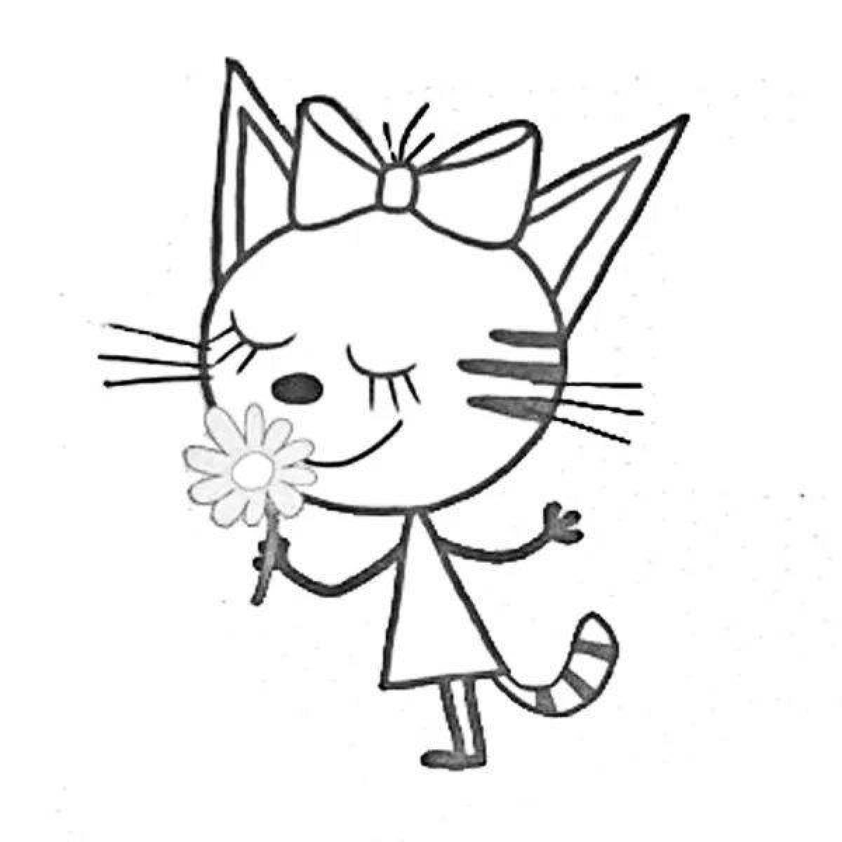 Расслабленный карамельный мультфильм «три кота»
