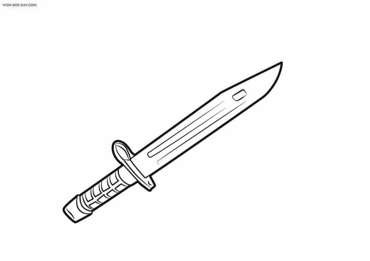 Radiant coloring page standoff 2 tanto knife