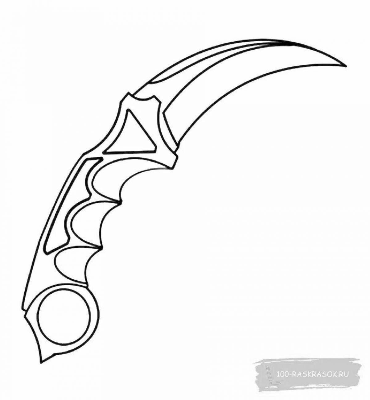 Sublime coloring page standoff 2 tanto knife