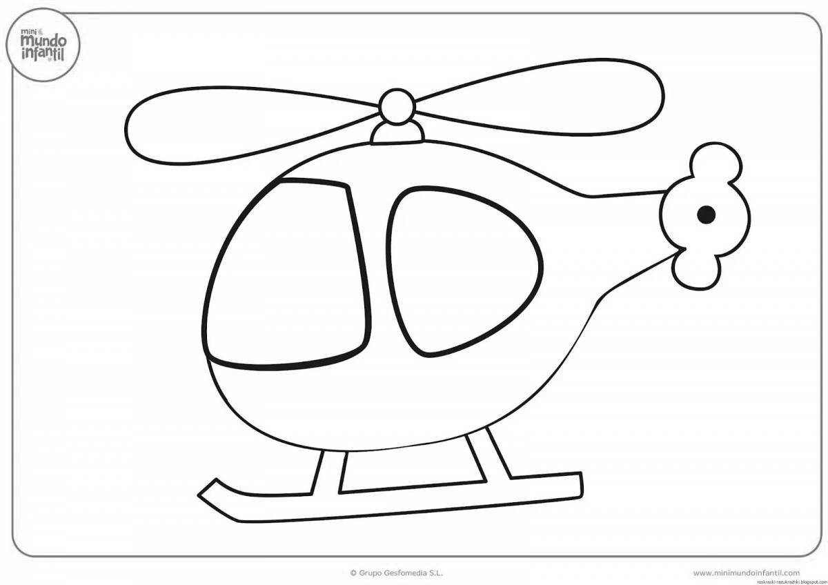 Невероятная раскраска вертолета для детей