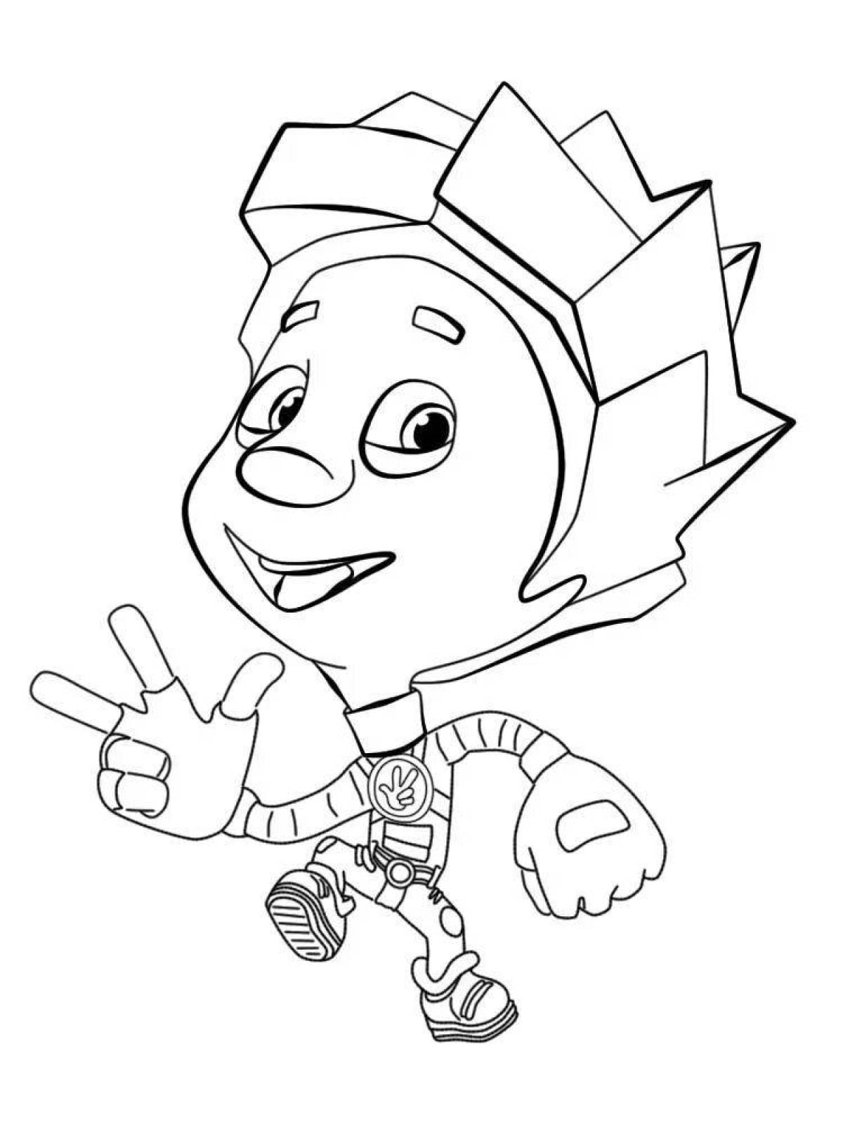 Coloring page glowing ember fire