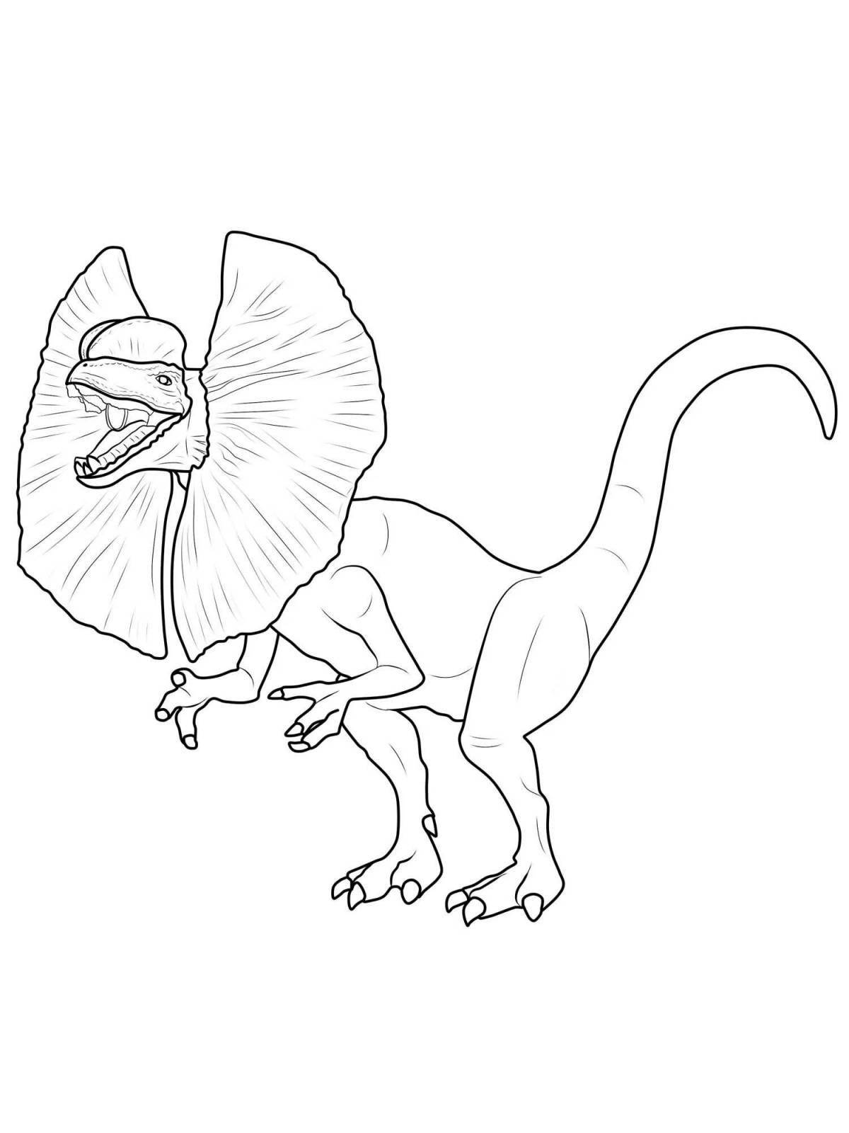 Dilophosaurus fun coloring book
