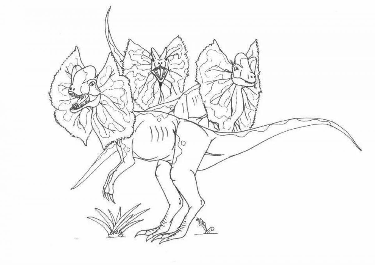 Dilophosaurus Dynamic Coloring Page