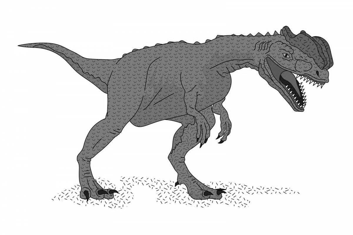 Fabulous dilophosaurus coloring page