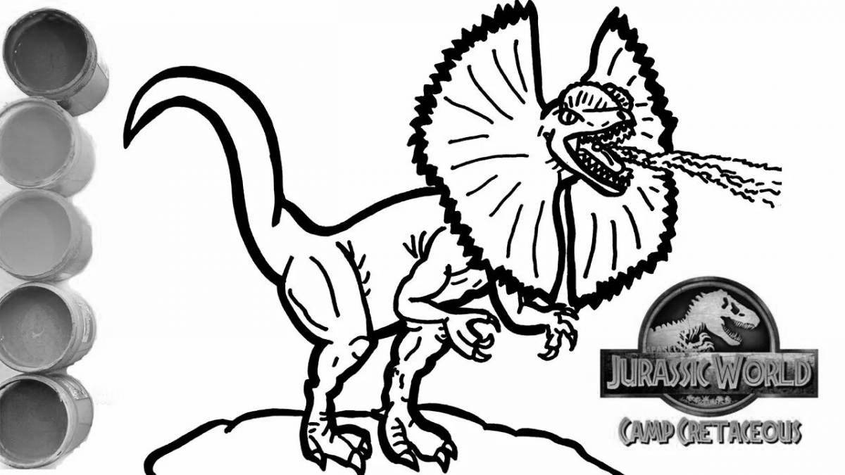 Majestic dilophosaurus coloring page
