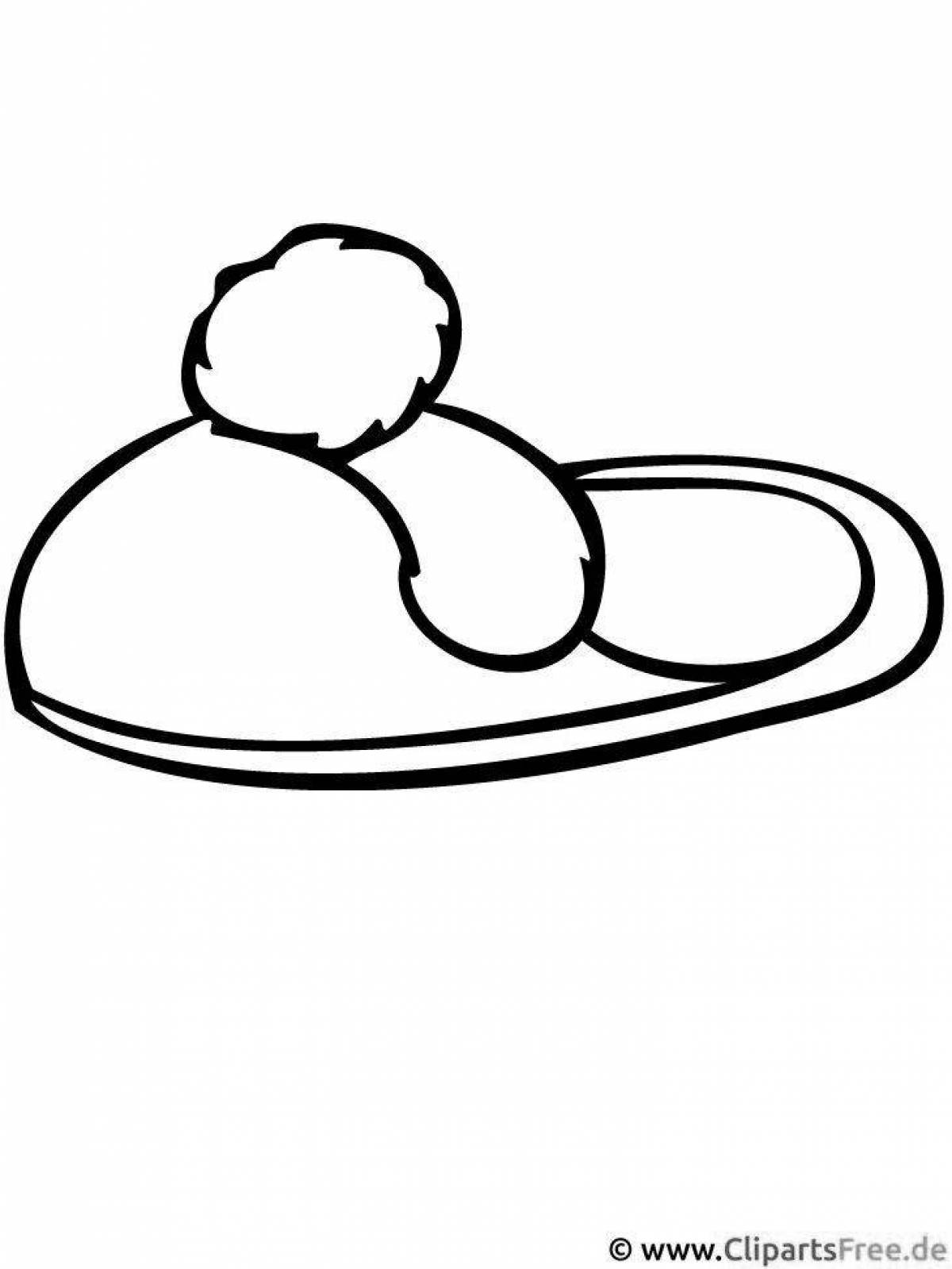 Colourful slippers coloring page
