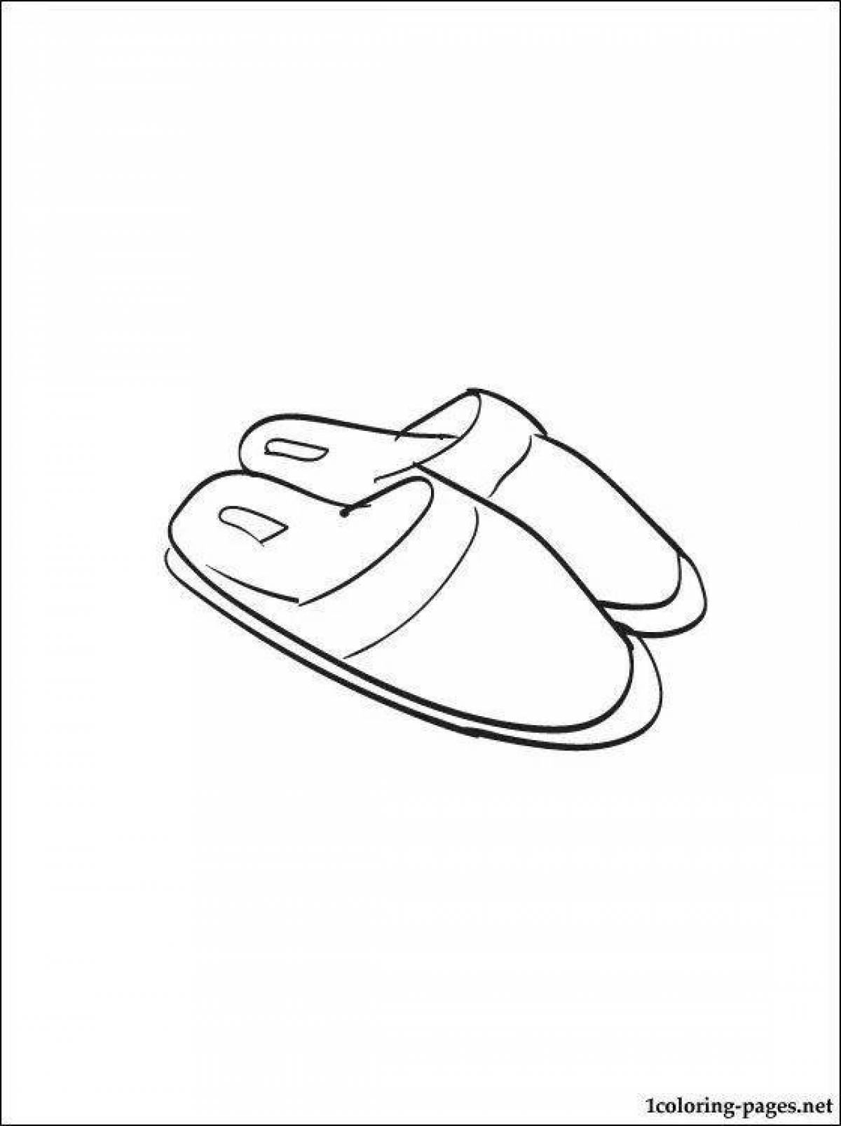 Coloring page wonderful slippers