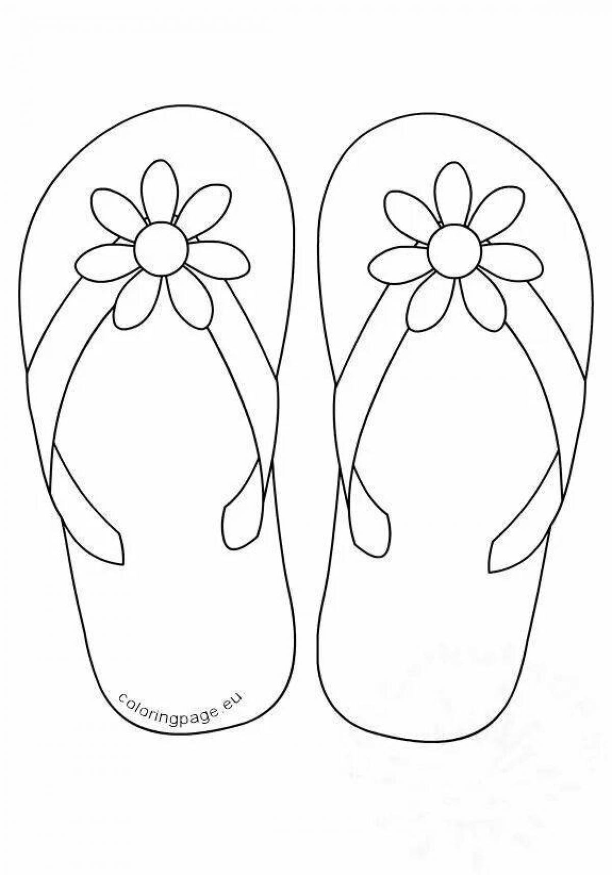 Coloring page shiny slippers