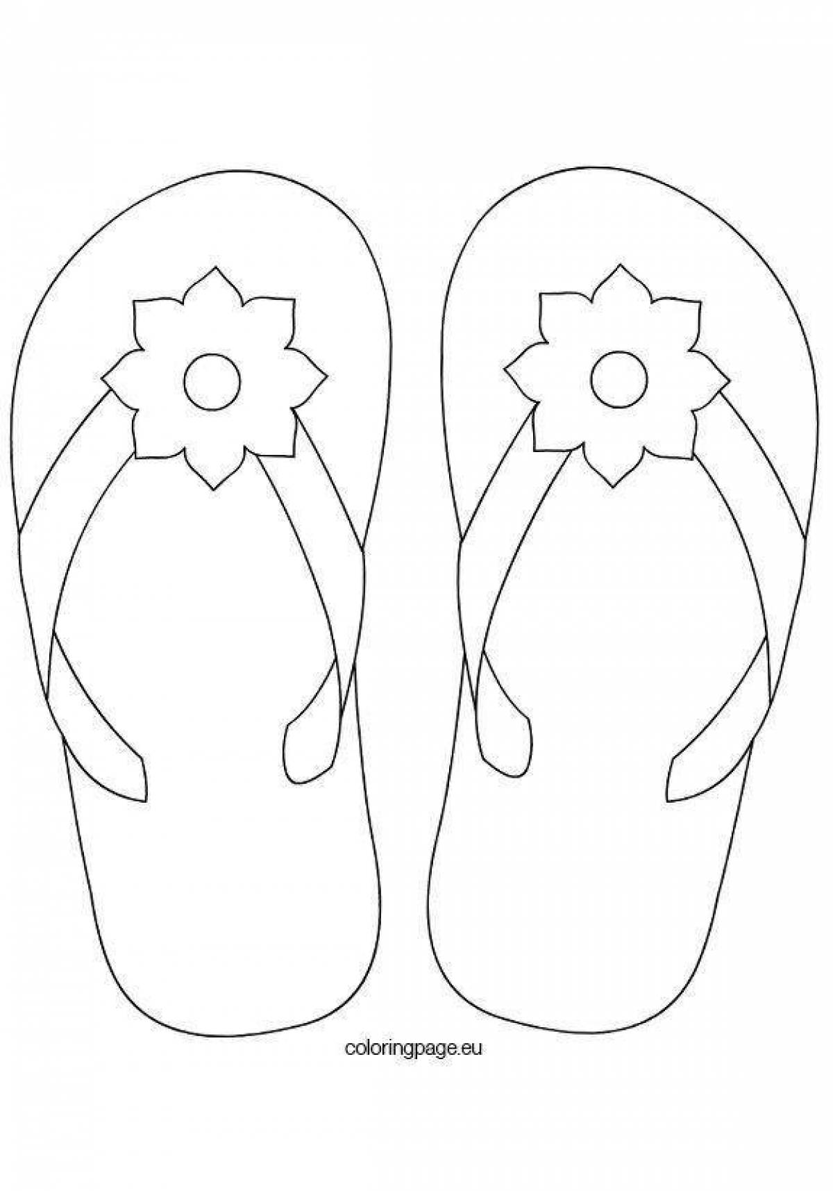 Coloring page gorgeous slippers