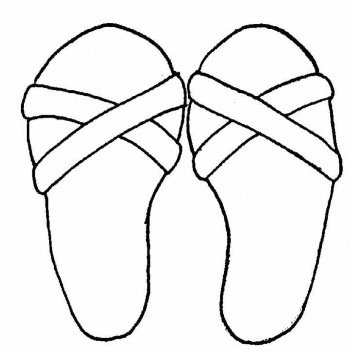 Coloring page dazzling slippers