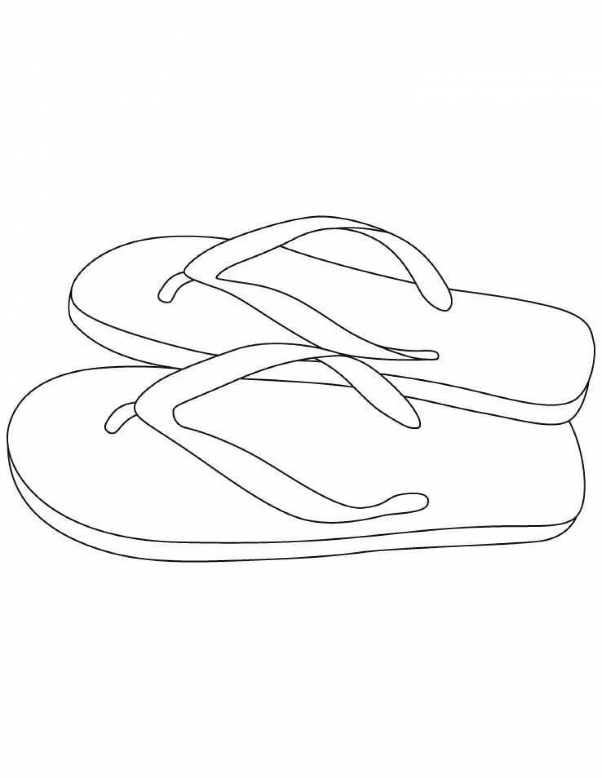 Coloring page exquisite slippers