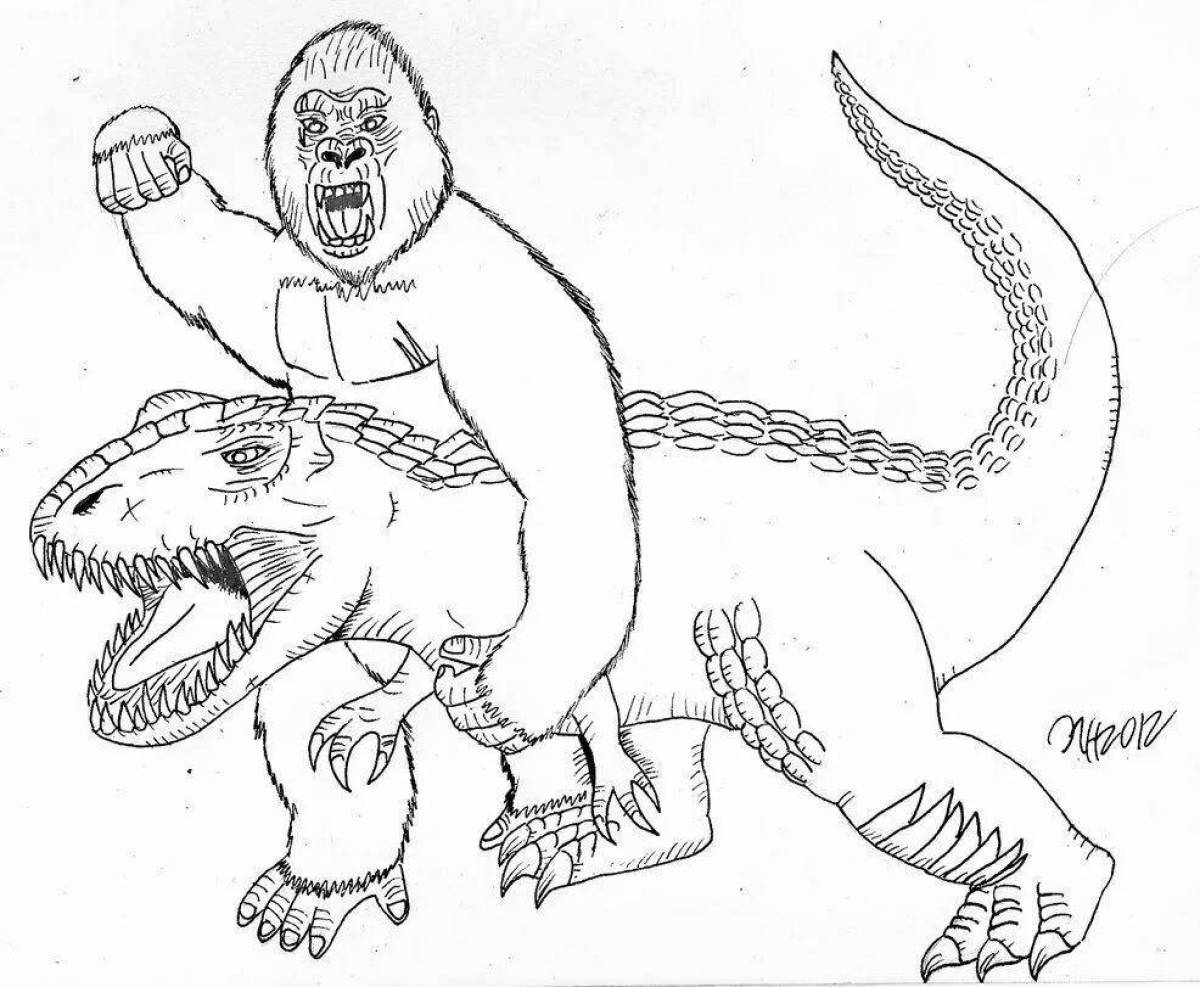 Gorgeous king kong coloring page