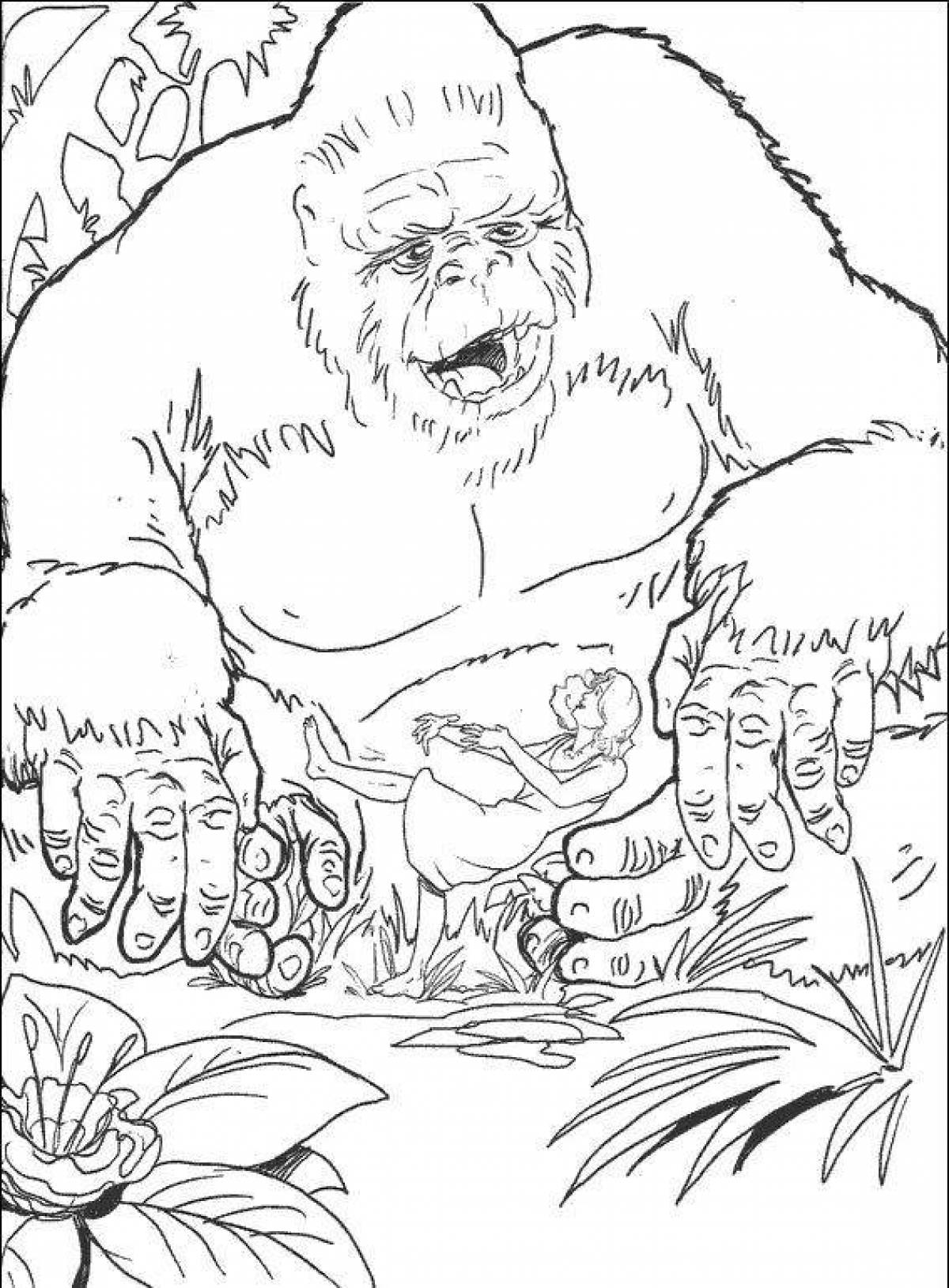 King kong coloring page