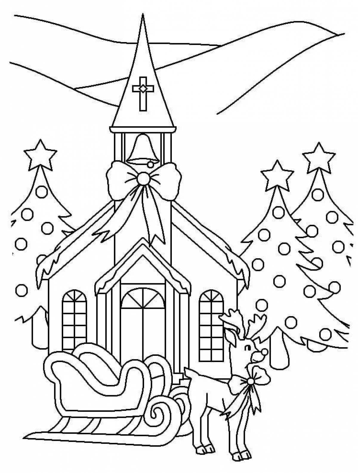 Glitter coloring christmas pictures