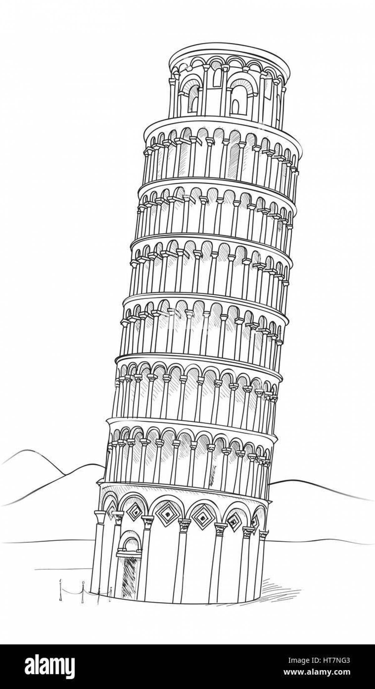 Уникальная раскраска пизанской башни