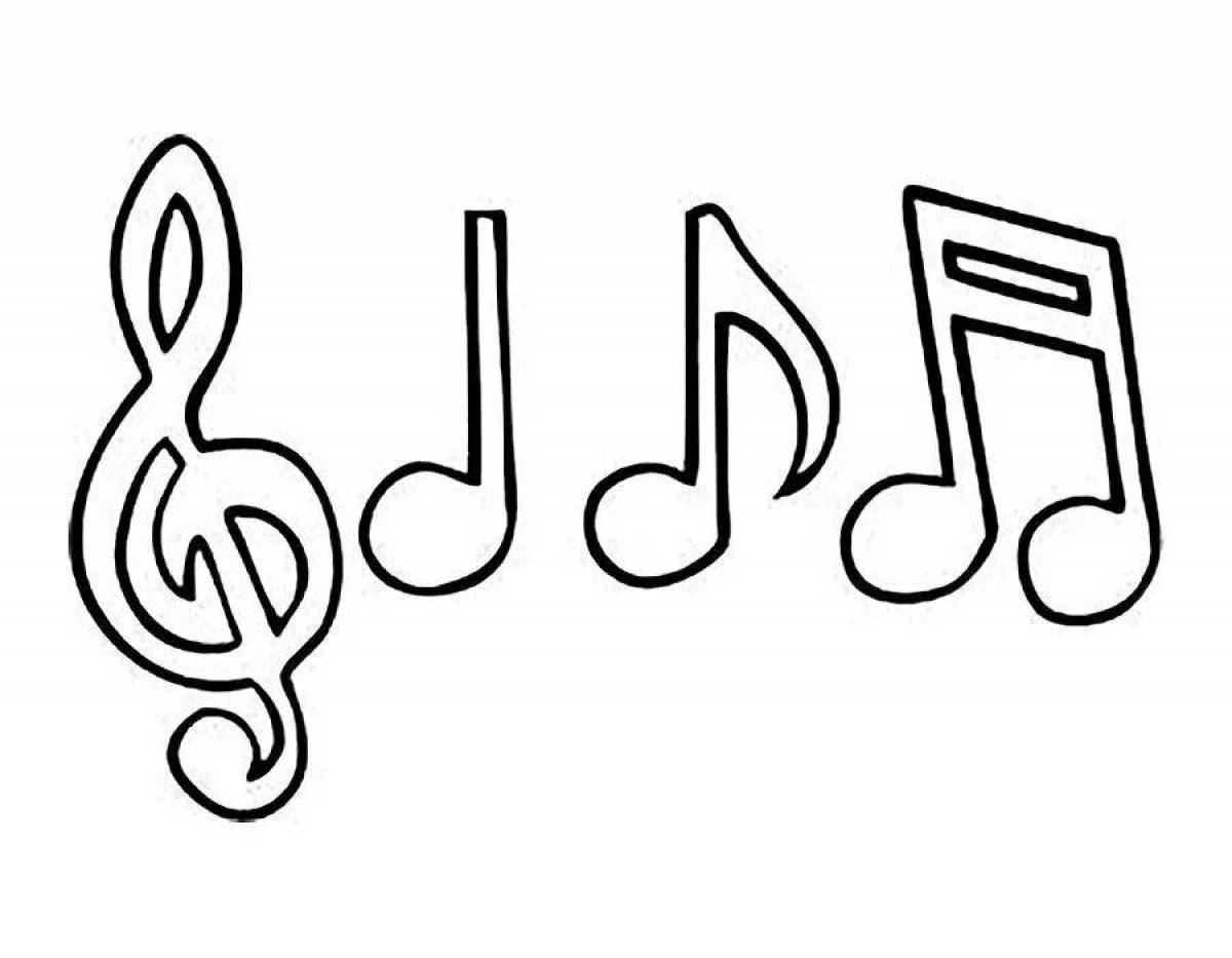 Treble clef poised coloring page