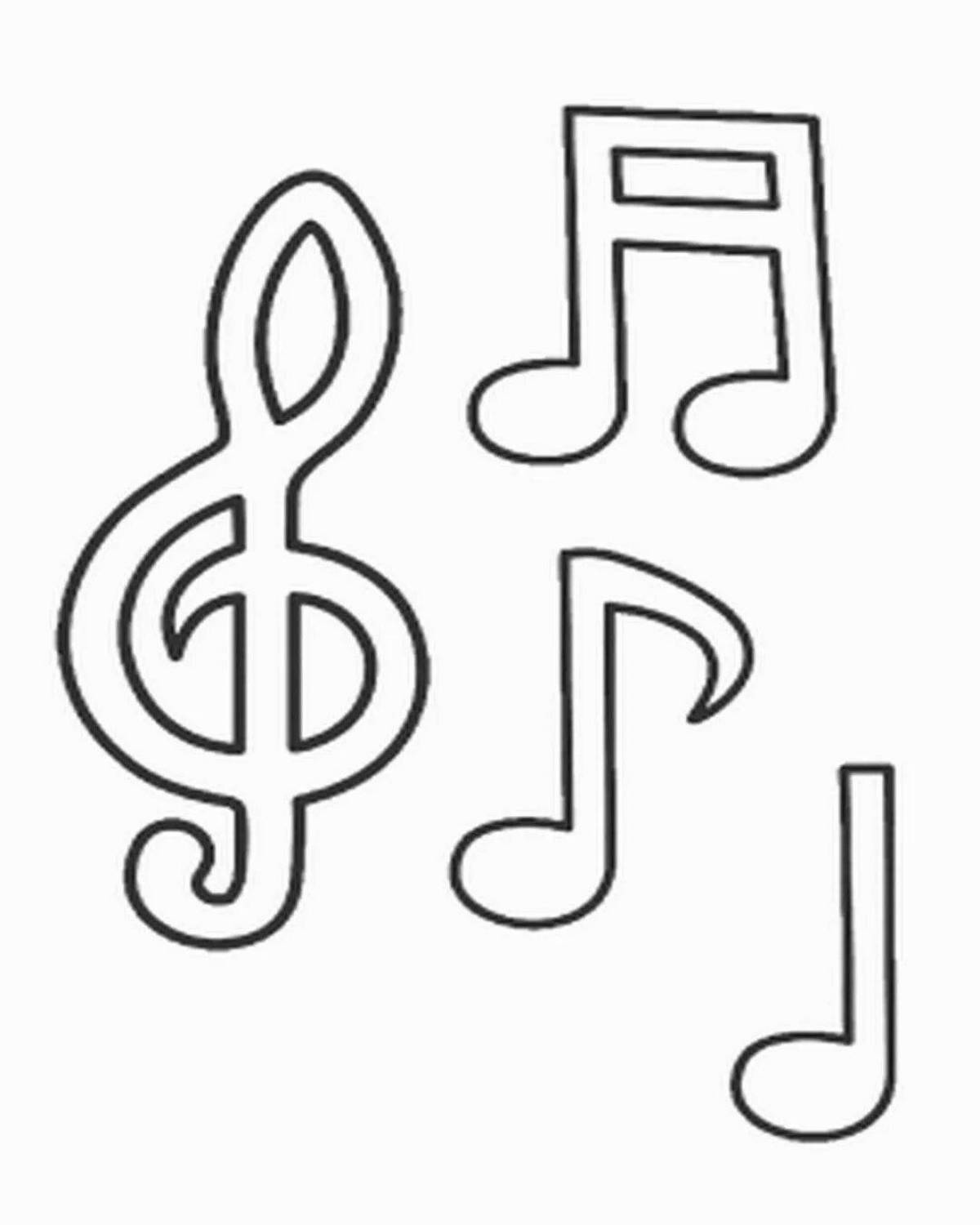 Blissful coloring treble clef