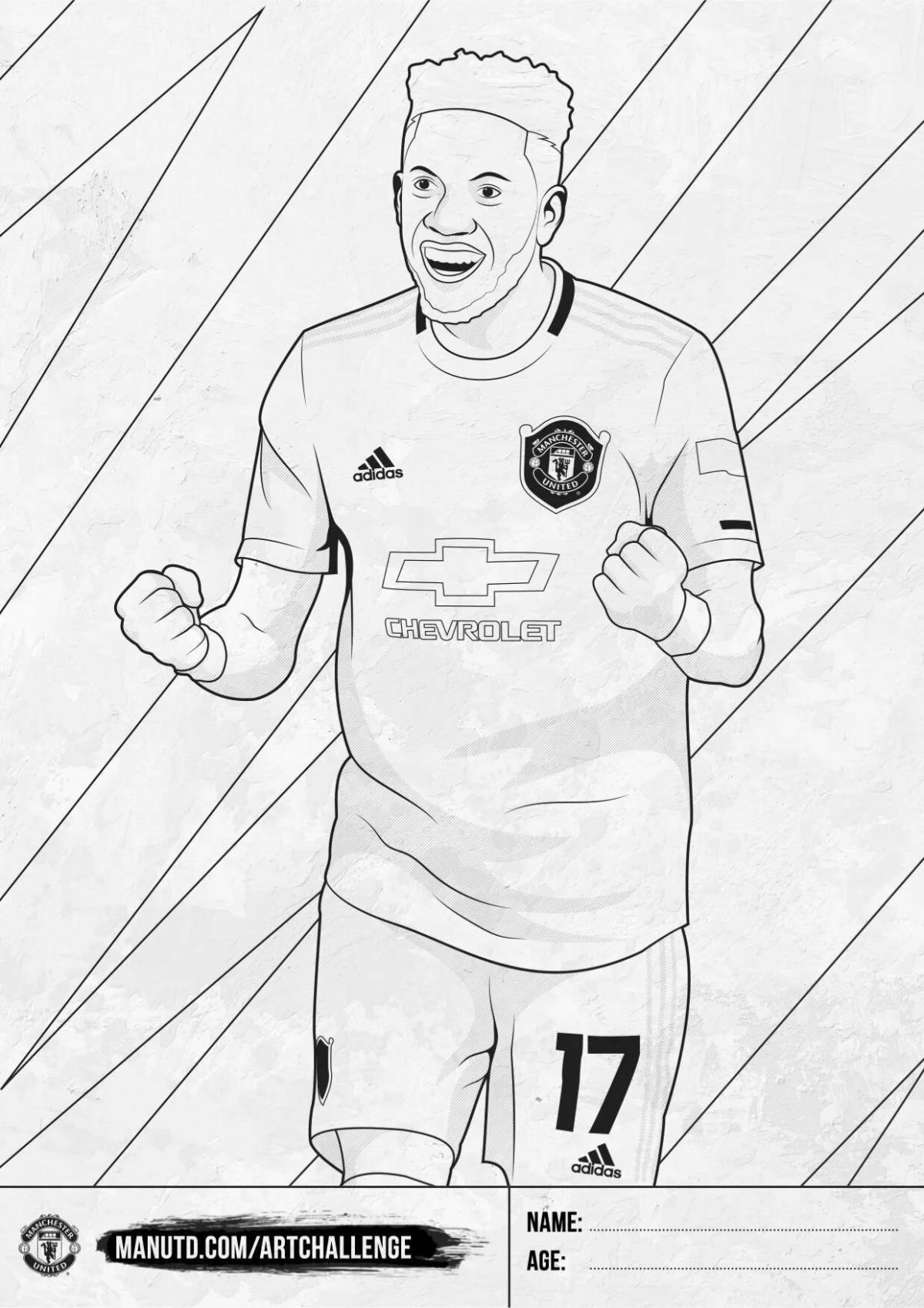 Fabulous Manchester United coloring page
