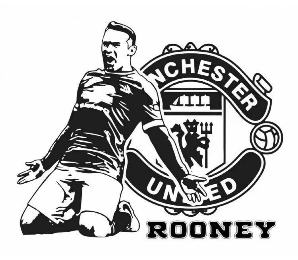 Manchester United's brightly colored coloring page