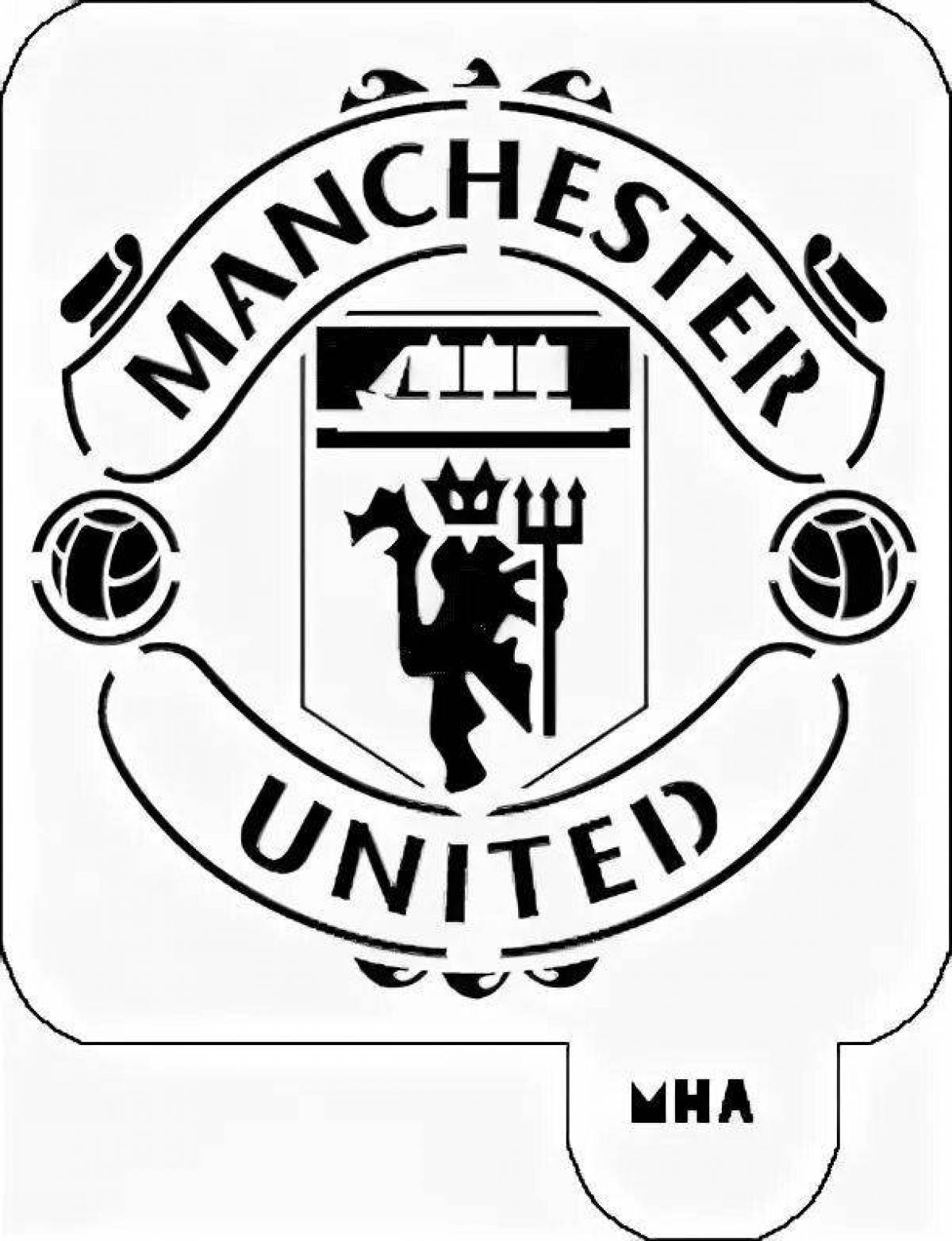 Manchester united bright coloring