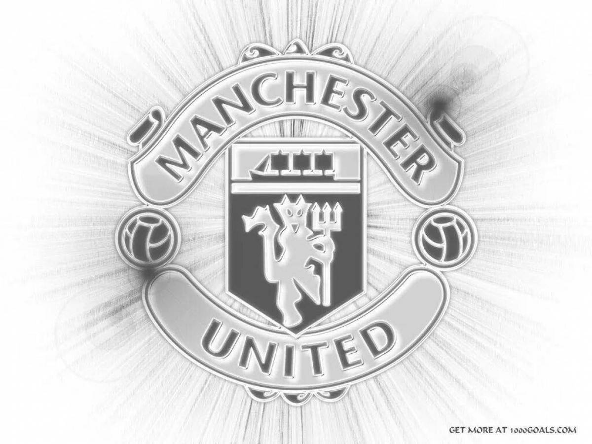 Manchester united glitter coloring pages