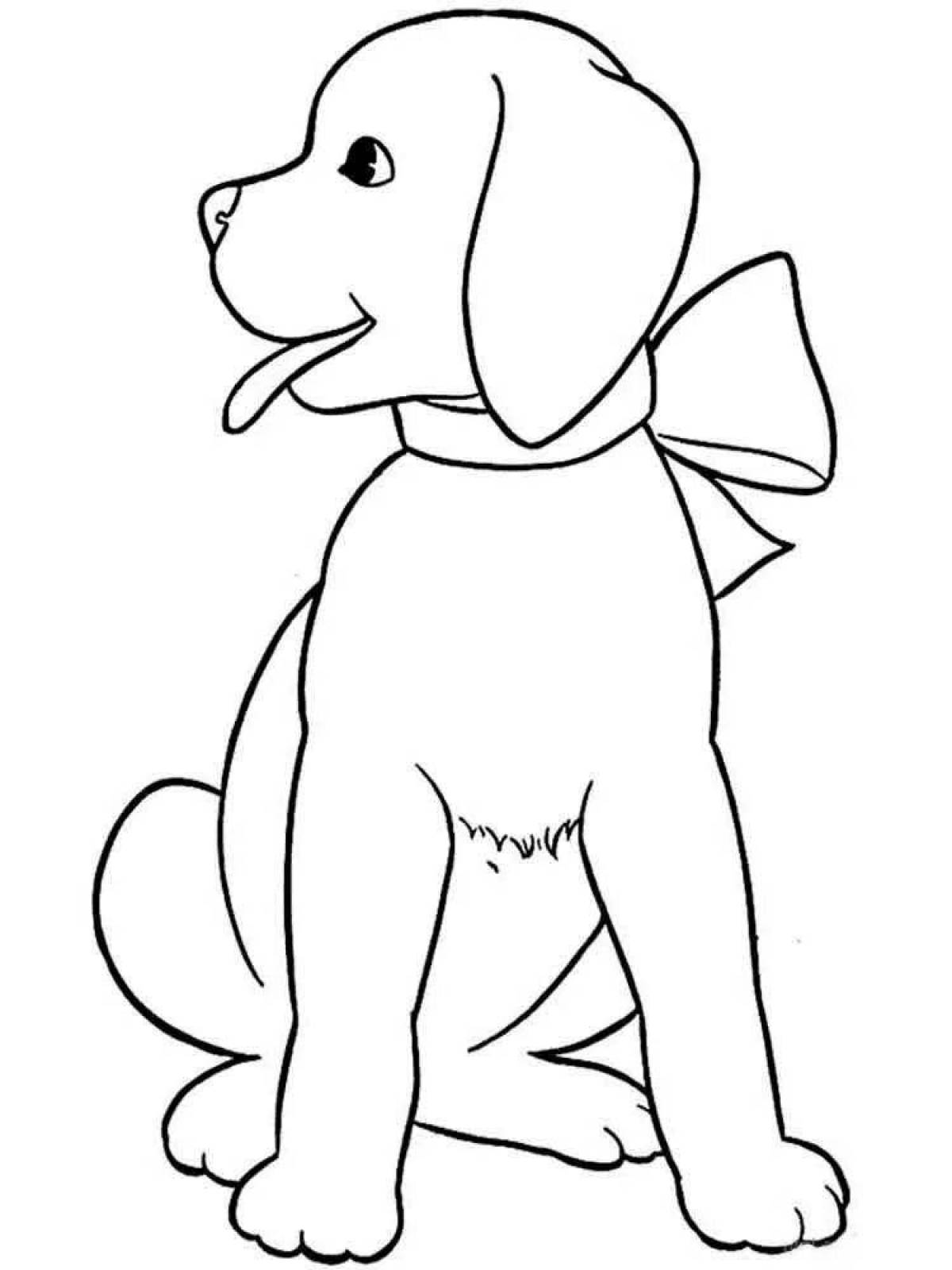 Snuggly my puppy coloring page