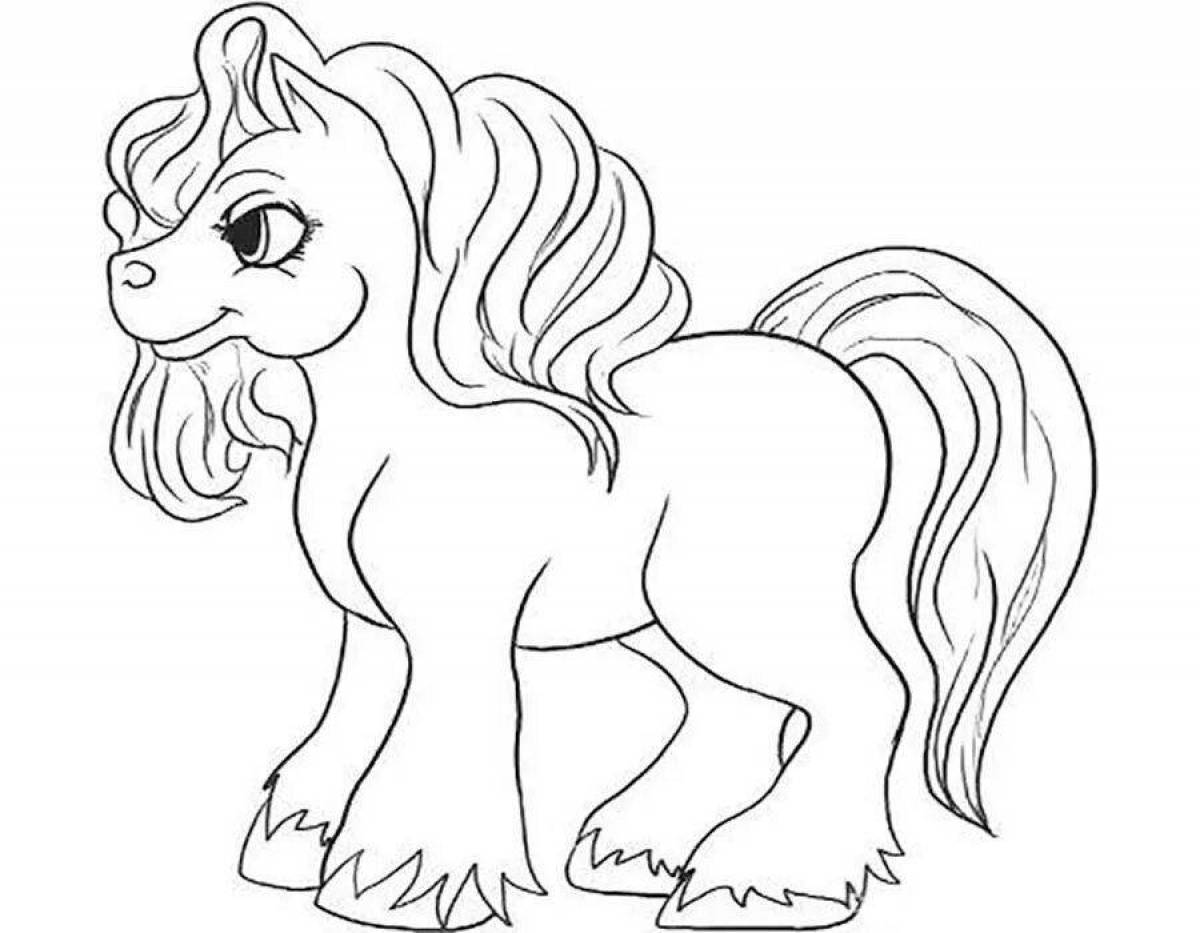Royal coloring pony horse
