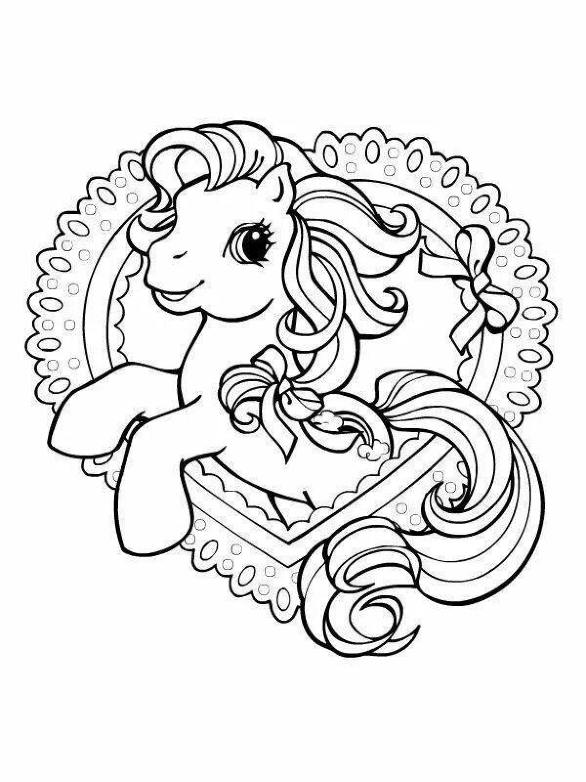 Vivacious coloring page pony horse