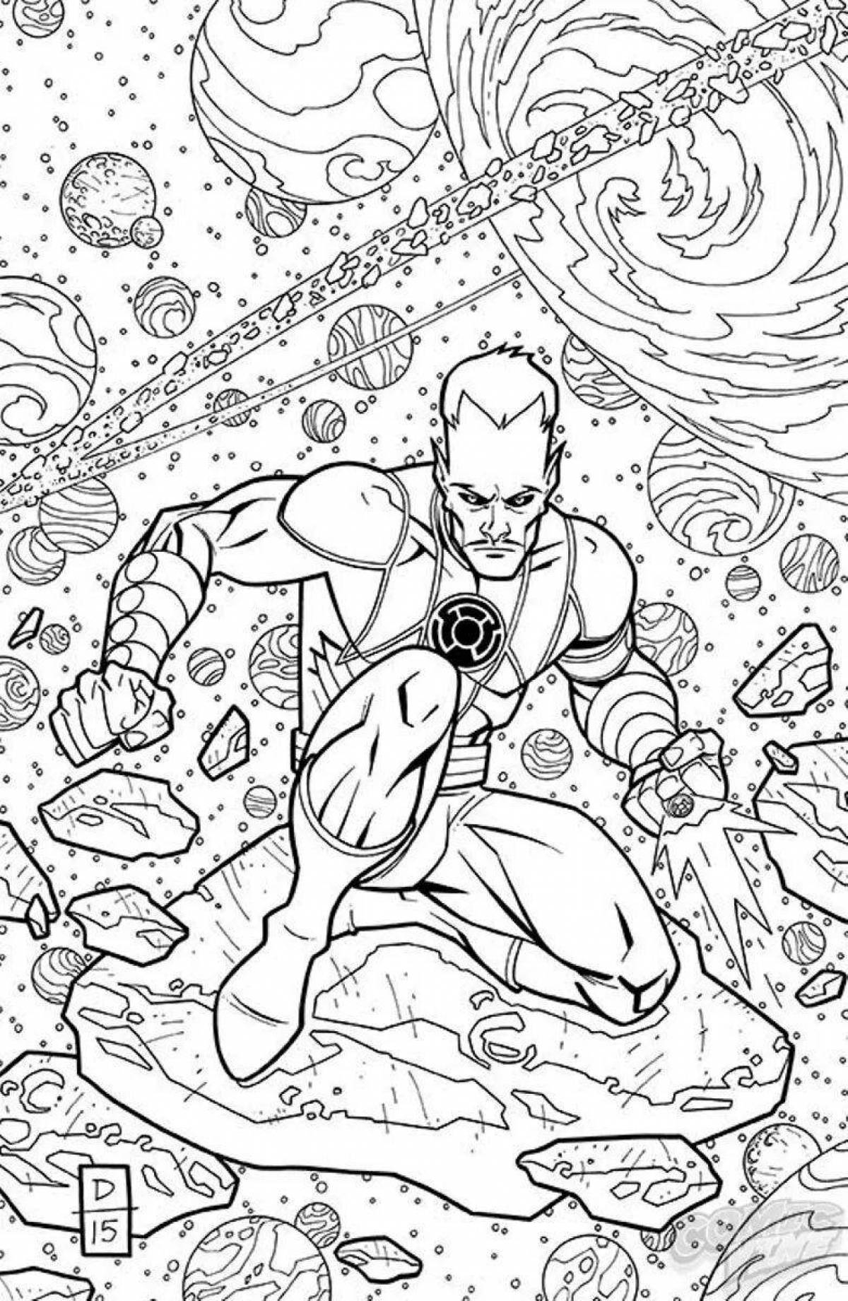 Flawless Green Lantern coloring page