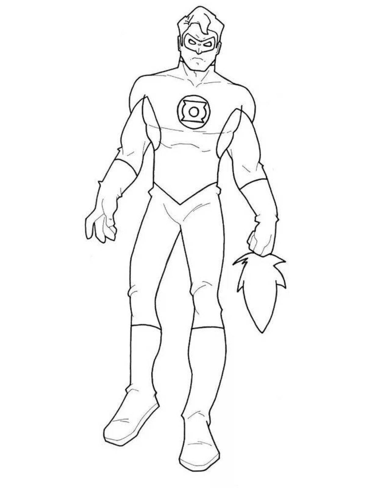 Brilliantly shaded green lantern coloring book