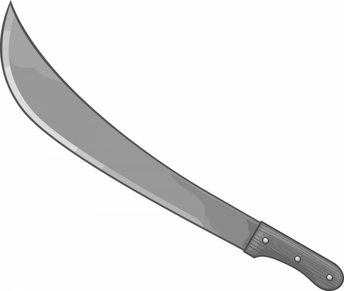 Brilliant kukri knife coloring page