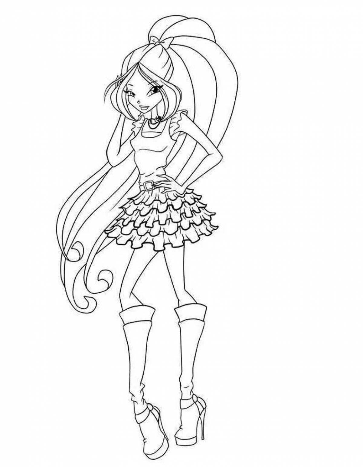 Charming winx coloring pictures