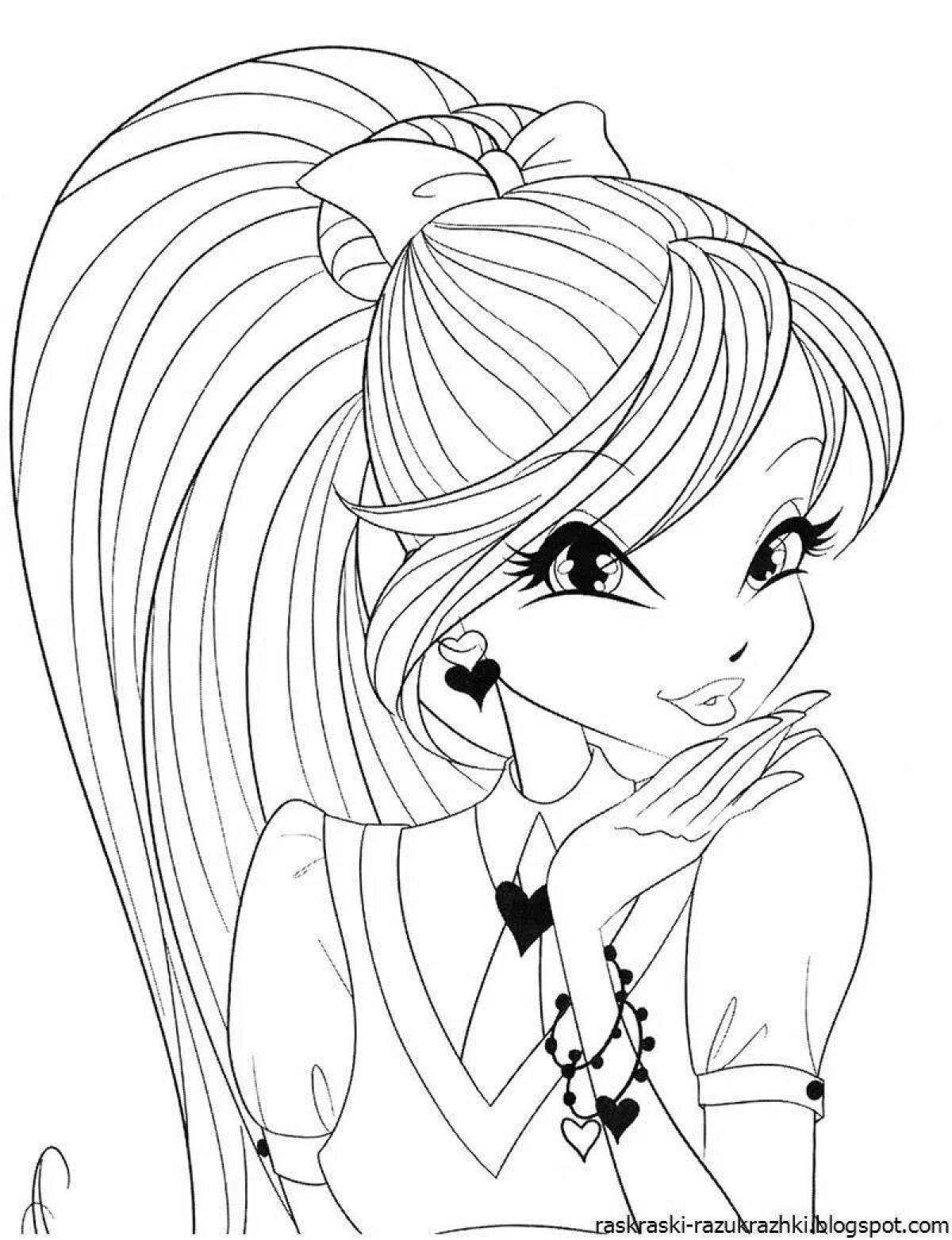 Fancy winx coloring pictures